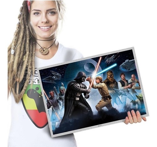Poster Star Wars Icones Do Cinema Quadro Tamanho A3 09