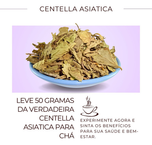 Folhas Seca Centella Asiática - Pura Centela-da-ásia Natural
