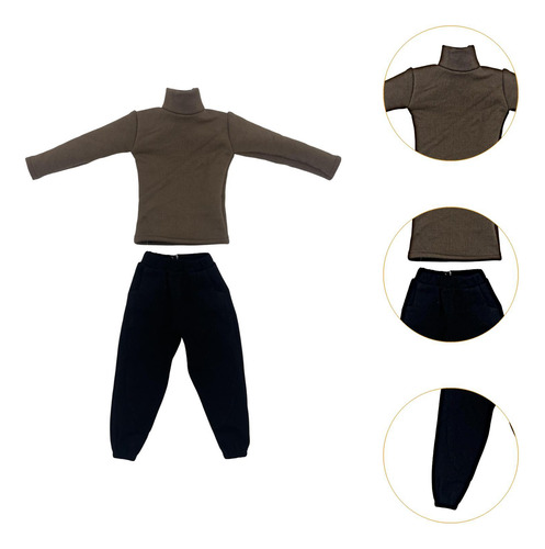 1: 6 Ropa Casual De Ropa Masculina Accesorios Marrón Oscuro
