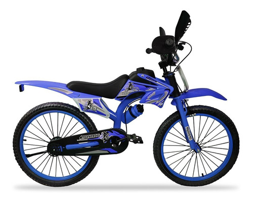 Bicicleta Infantil Diseño De Moto Rodado 20 Con Roncador Ub