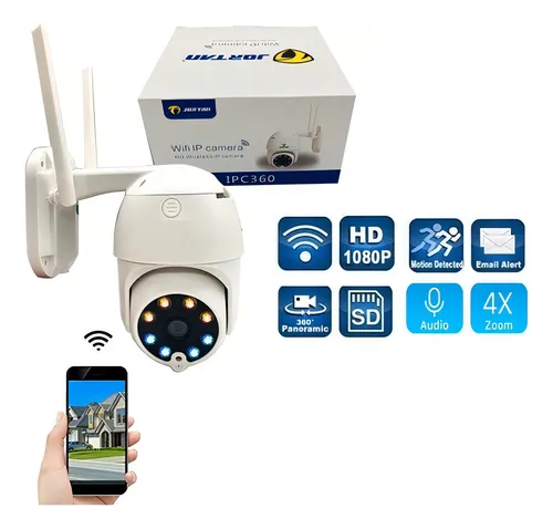 comprar Cámara De Seguridad Domo Exterior 360 Ip 2mp Wifi Ptz Jortan