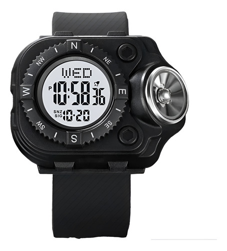Reloj Antialérgico Deportivo Para Hombre Con Linterna