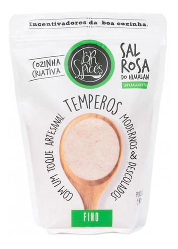 Sal Rosa do Himalaia Fino BR Spices Fine Salt Pouch 500g