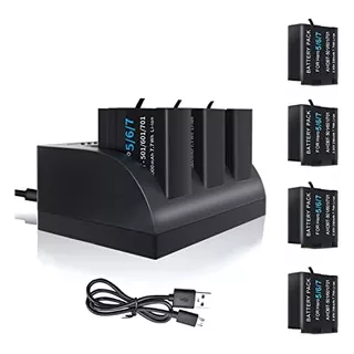 2000mah 4-pack Battery And 3-channel Charger For Gopro ...