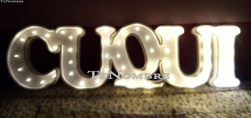 Imagen 10 de 10 de Nombre Iluminado De 7 Letras De 25 Cm Polyfan