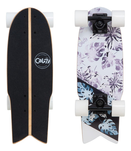 Monopatín Mini Cruiser Cal 7 Fishtail Deck De 22 Pulgadas (o