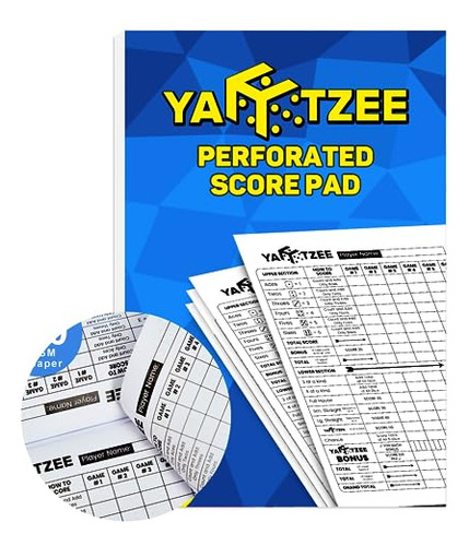 Playdice Yahtzee Score Pads Perforados: 6x9, 200 Fáciles De