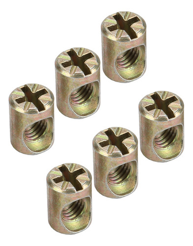 30pcs M6 Barrel Bolts Cross Dowel Slotted Furniture Nut For