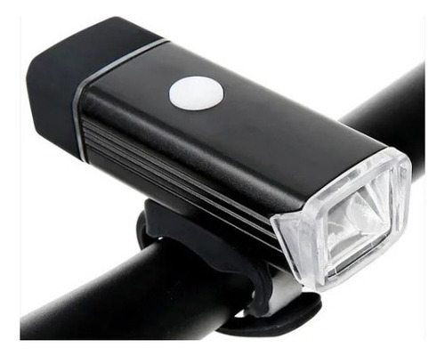 Farol Bike Machfally Led 4 Funções Usb Recarregável Cor Preto