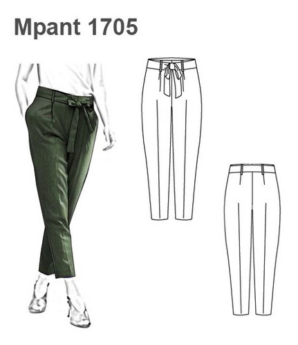 Molde, Patrón Pantalon Capri Mujer