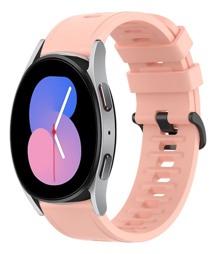 Correa De Reloj De Silicona Suave Rosa Para Samsung Galaxy W