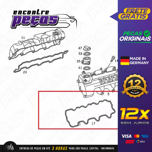 Junta Da Tampa Esquerda Mercedes Ml350 2002-2005 Original