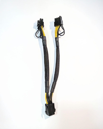 Imagen 2 de 3 de Cable Pcie Splitter Mallado 6 Pines A 2 X 8 (6+2) Reforzado