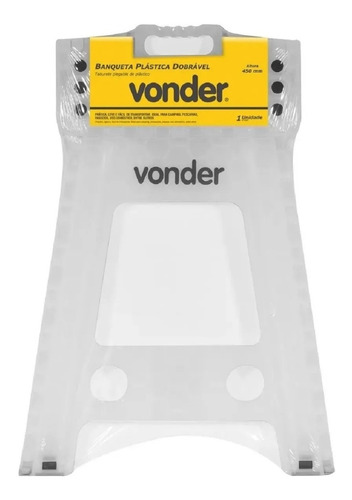 Banqueta Plastica Dobrável 150kg 450mm Vonder Com Alça
