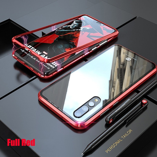 Funda Magnética Metal Huawei Mate 20 Pro + Vidrio Frontal 5d