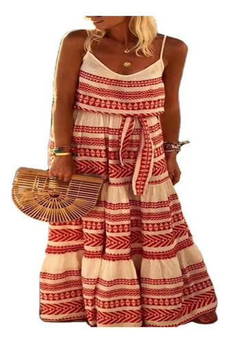 Vestido Bohemio De Verano For Vacaciones En La Playa