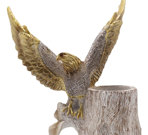 Portalápices Con Estatua De Águila, Portalápices De Gris