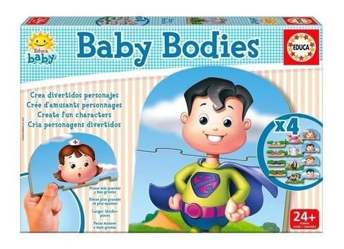 Juego Baby Bodies Crea Personajes X4 Educa - Sharif Express