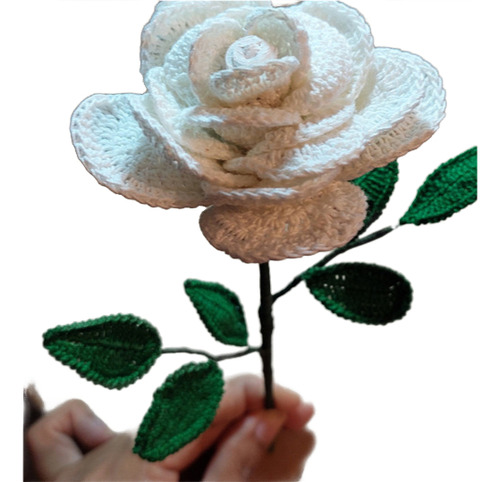 Artificial Rosa A Crochet
