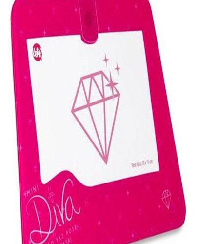 Porta Retrato Bolsa Mini Diva Uatt 10 X 15 Cor Rosa-chiclete Liso