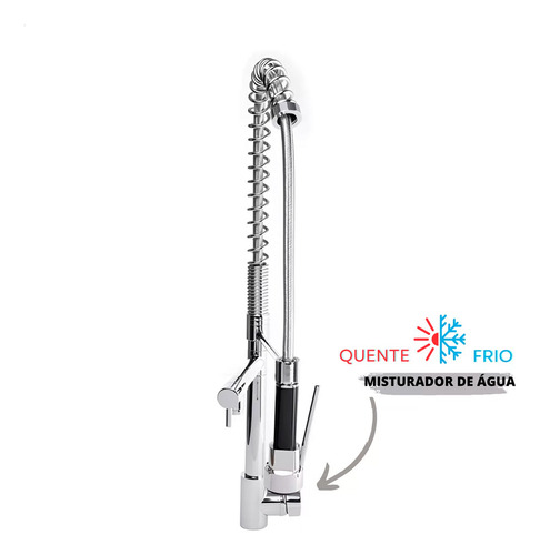 Torneira Monocomando Luxo De Cozinha Gourmet Cromado 70cm Cromando