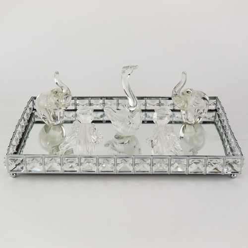 Escultura Cisne Em Murano Cristais Labone - Bibelô Branco
