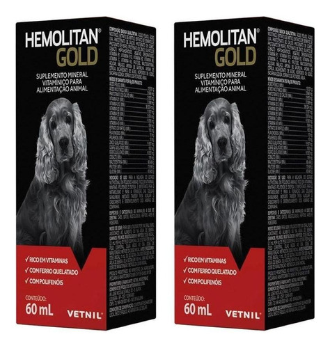 Combo 2 Unidades Hemolitan Gold - 60 Ml