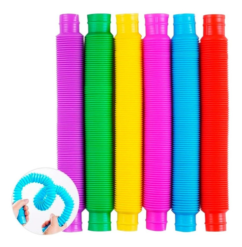 Imagen 1 de 10 de Pop Tubes Tubo Flups Sensorial Juguete X1 Colores Medianos