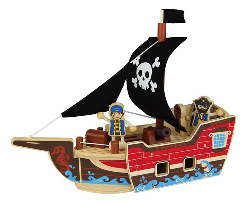 Barco Pirata Armable De Madera - Udeas