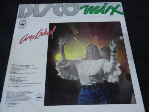 Ana Gabriel Lp Disco Mix Mexico  1989