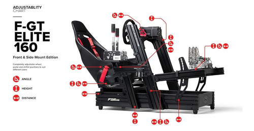 Next Level Racing F-gt Elite 160 Edi Placa Frontal Y Lateral