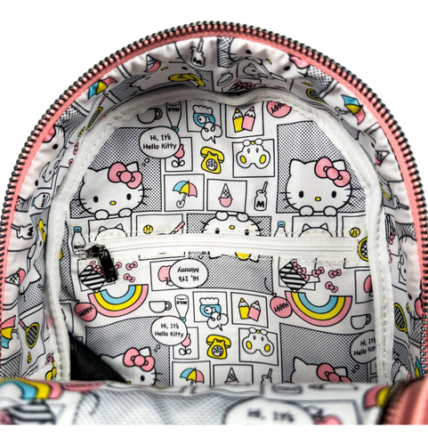 Mini Mochila Loungefly Hello Kitty Y Mimmy, Azul Y Rosa