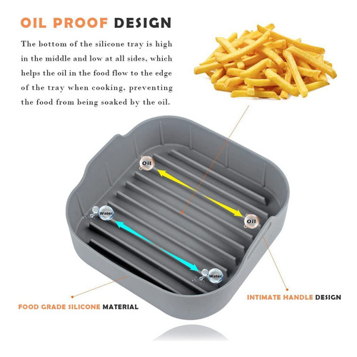 Molde Para Hornear De Silicona Air Fryer, Alfombrilla De Sil