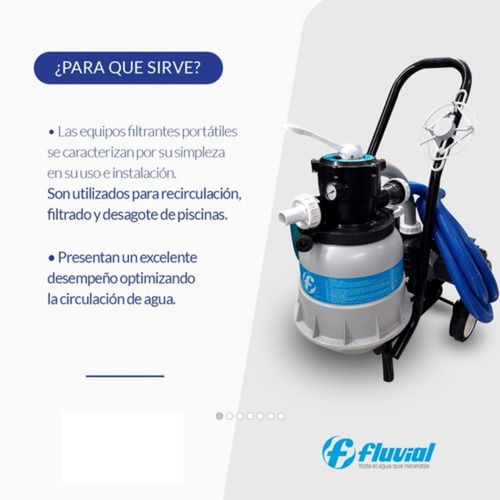 Imagen 7 de 10 de Equipo Filtrante Portatil Fluvial Eft20 Para Pileta 20000lts