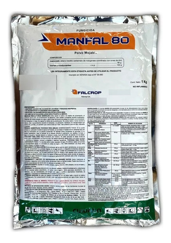 Fungicida Mancozeb 1kg 80% Wp Hidrosoluble Mata Hongos Pr