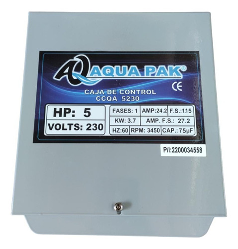 Caja De  Control Aquapak Ccqa5230 5hp 230 Volts 1 Fase