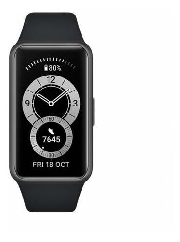 Imagen 5 de 6 de Huawei Series 6 Band 6 Sport 1.47" caja de polímero dark gray, malla graphite black de silicona FRA-B19