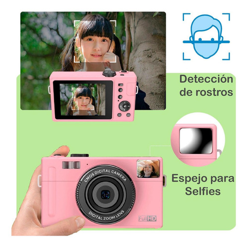 Imagen 4 de 5 de Cámara Digital Vak Cdr1 Lcd 3' 24mp Video Efectos Pc
