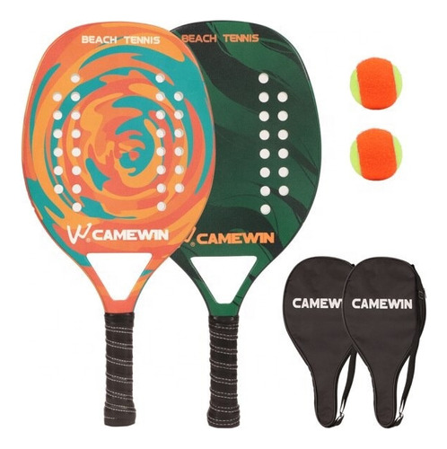 Raquetas De Tenis De Playa De Carbono, 2 Unidades