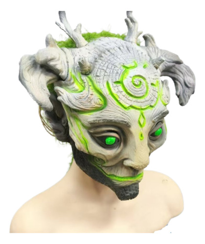 Divertida Máscara De Látex Lifelik Para Elfo Verde De Hallow