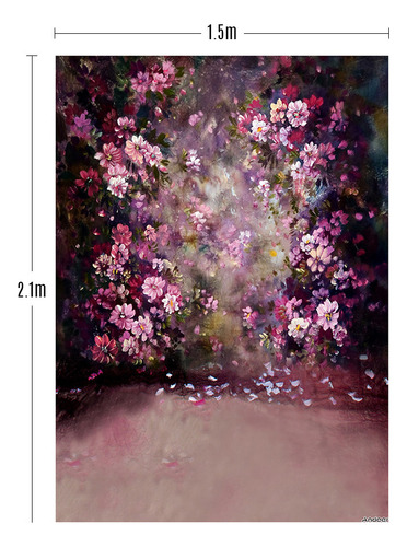 Andoer 1.5x2.1m Fundo De Fotografia De Parede De Flores