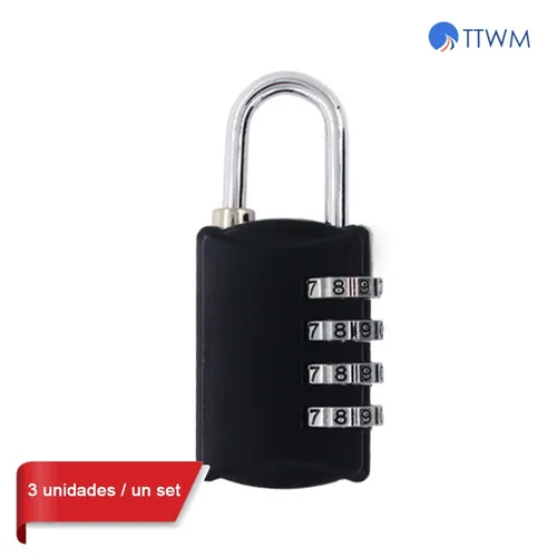 Faguo Combinaci/ón de Seguridad de 4 d/ígitos Candado Redondo Cerradura reiniciable Acero Inoxidable Resistente
