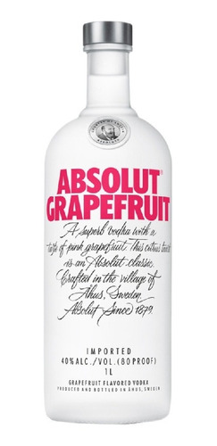 Vodka Absolut Grapefruit 1l.  Envío Gratis