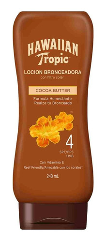 Loción Bronceadora Hawaiian Tropic® Cocoa Butter F4 | 240ml