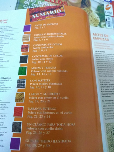 Lote X 2 Revistas Tejidos Evia Dos Agujas Palermo Envios