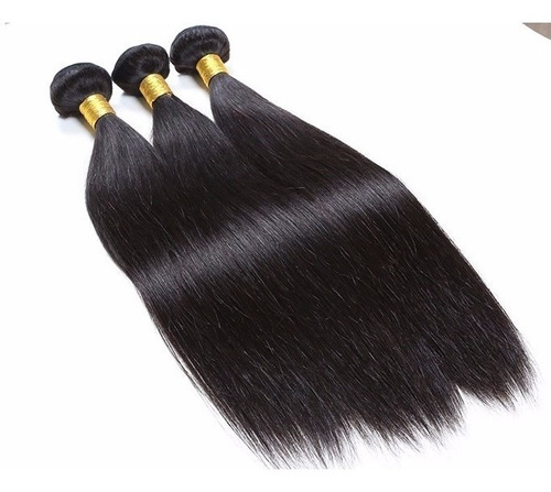 Cabelo Humano Liso  Em Tela Castanho 40cm 100g Promoção