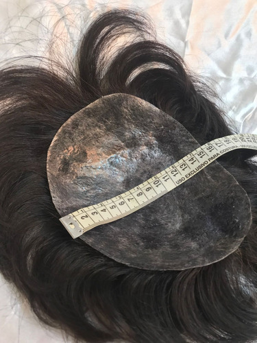 Prótese Capilar Micro Pele 100% Cabelo Humano 15cm 0,5mm Castanho Escuro 19x15