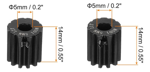 Dmiotech M1 11t 12t Acero 0.197 In Engranaje De Motor De Piñ