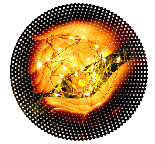 Guirnalda 30 Micro Led Alambre 3 M Calida 2 Pilas Cr2032 Inc
