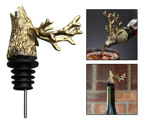 3 Animal Deer Wine Aerator Pourer Con Tapón De Silicona